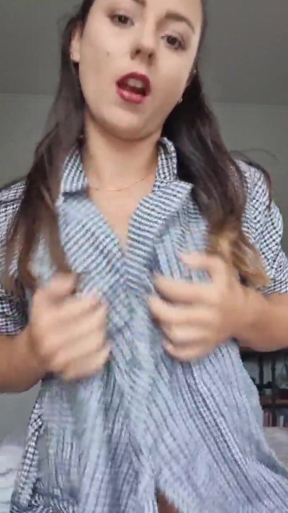 Teasing you with my sexy pinky nipples