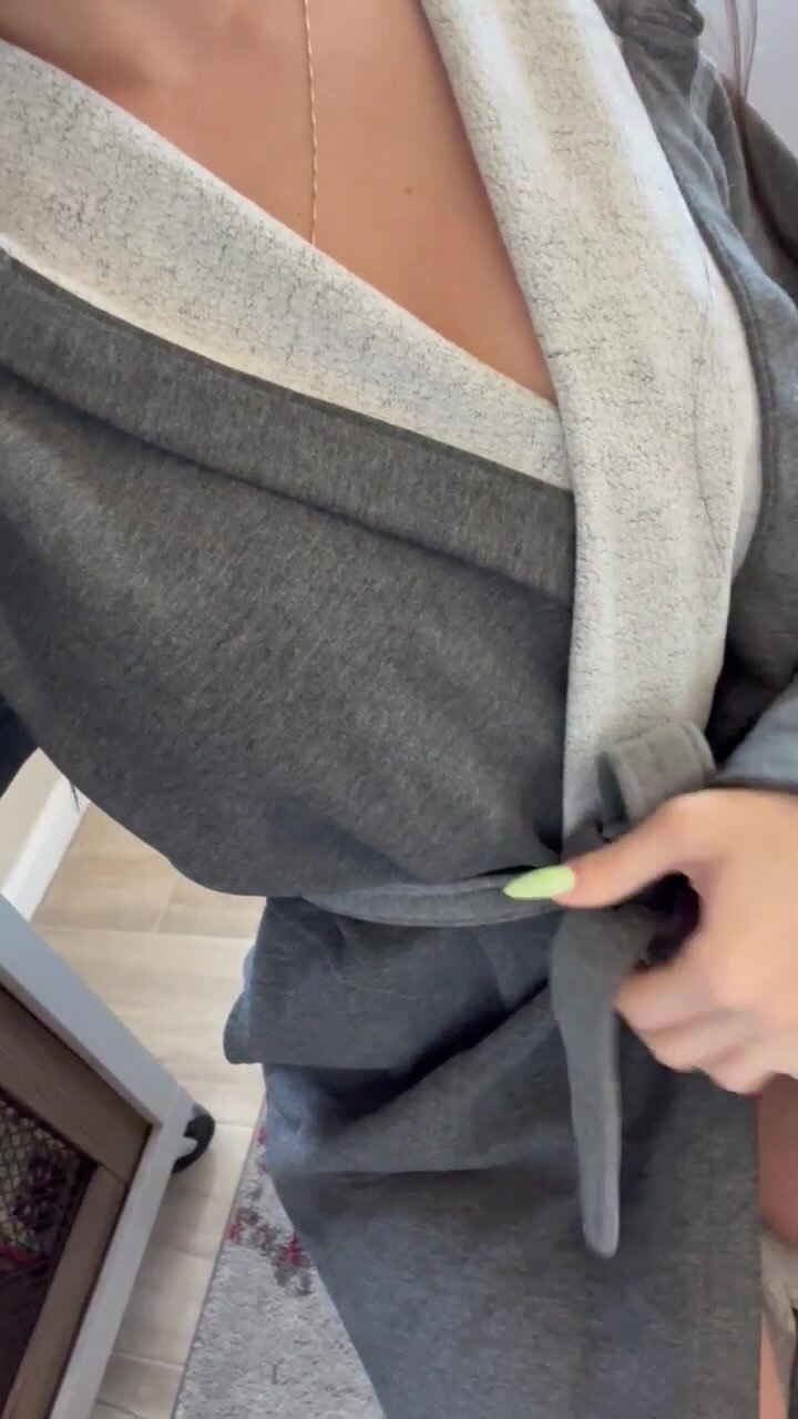 Come have breakfast with me and I’ll leave my robe like this for you