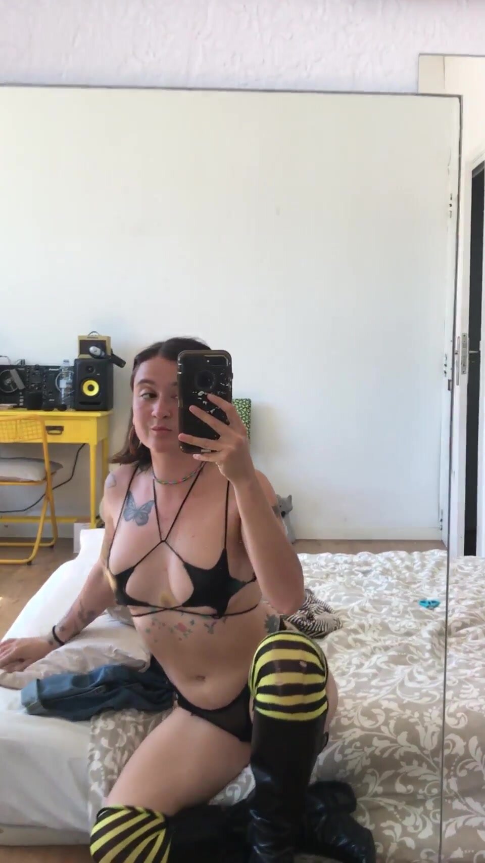 Can I send you horny selfies like this while you're at work?