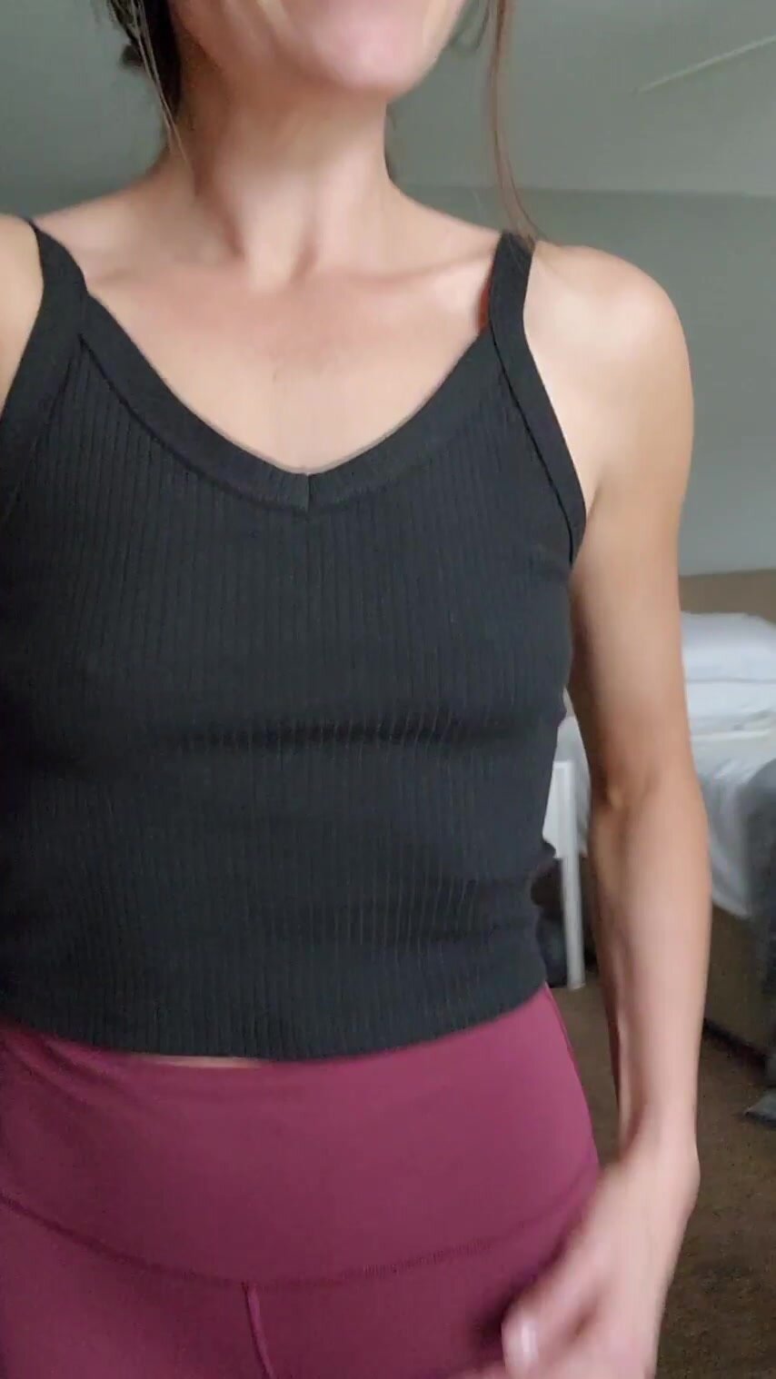 Do you prefer my yoga pants on or off?