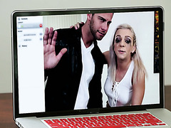 Tiffany Watson fucks her coed on webcam to take revenge on her cheating BF