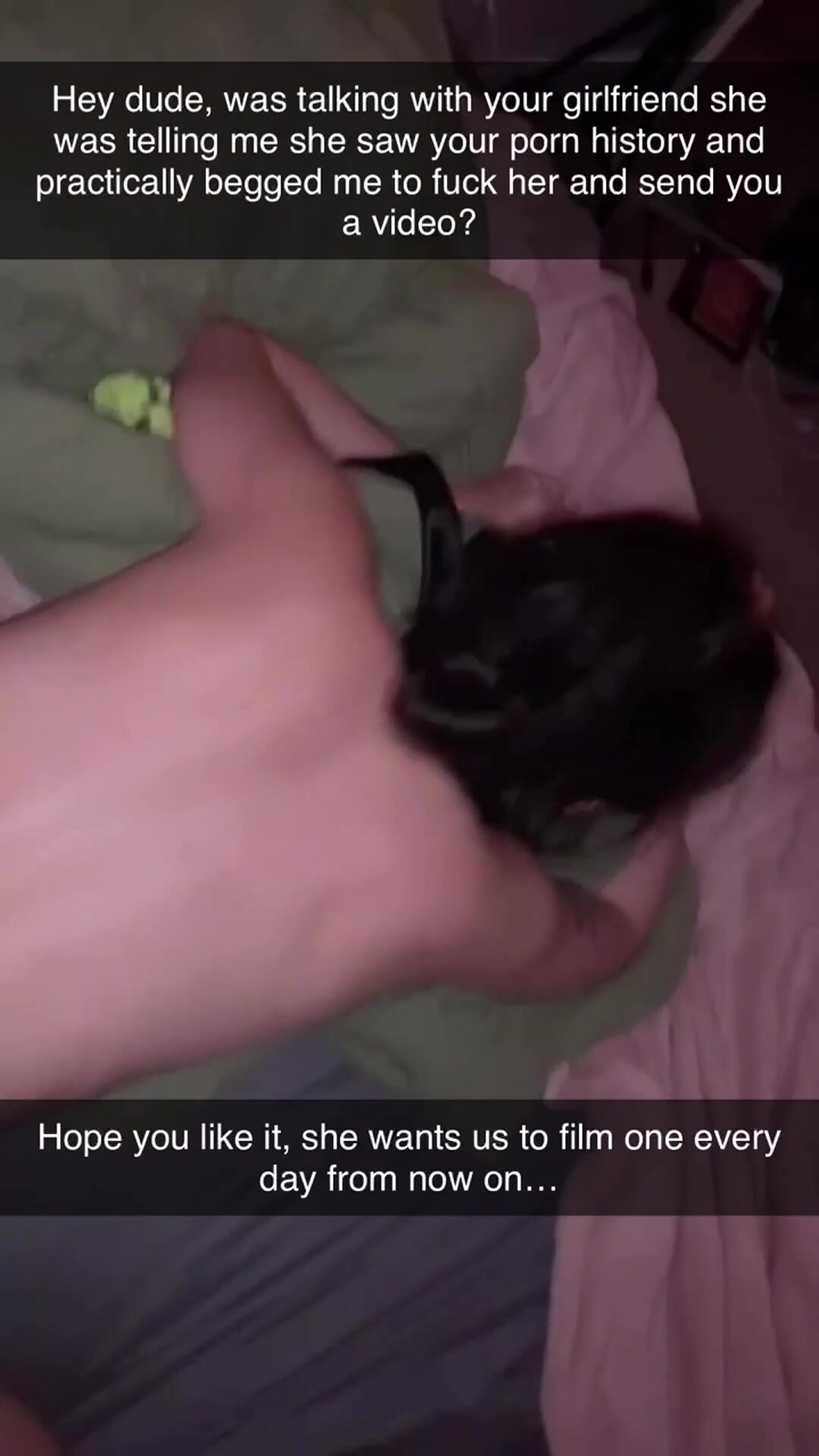 When your girl shows initiative in pleasing you :)