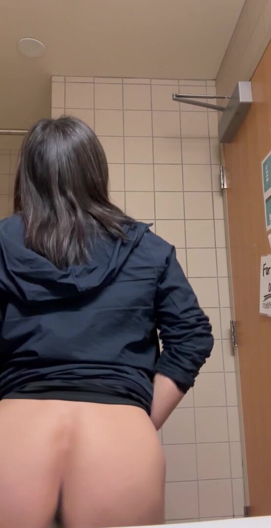 Booty and boobies in bathroom