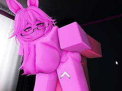 Busty rabbit from roblox rides a dick like an insatiable slut.