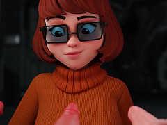 3d animated busty Velma is getting all her holes fucked hard by ghost cocks