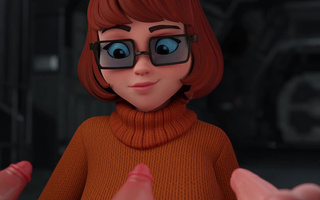 3d animated busty Velma is getting all her holes fucked hard by ghost cocks