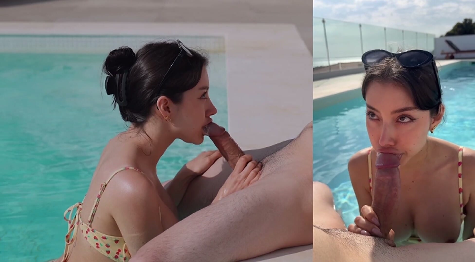 Finishing in the pool..