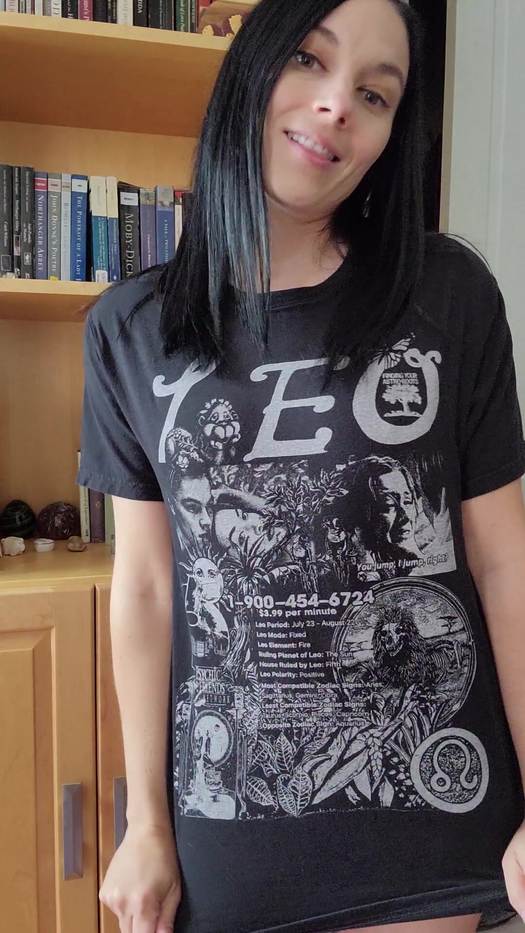 Teasing in a t-shirt