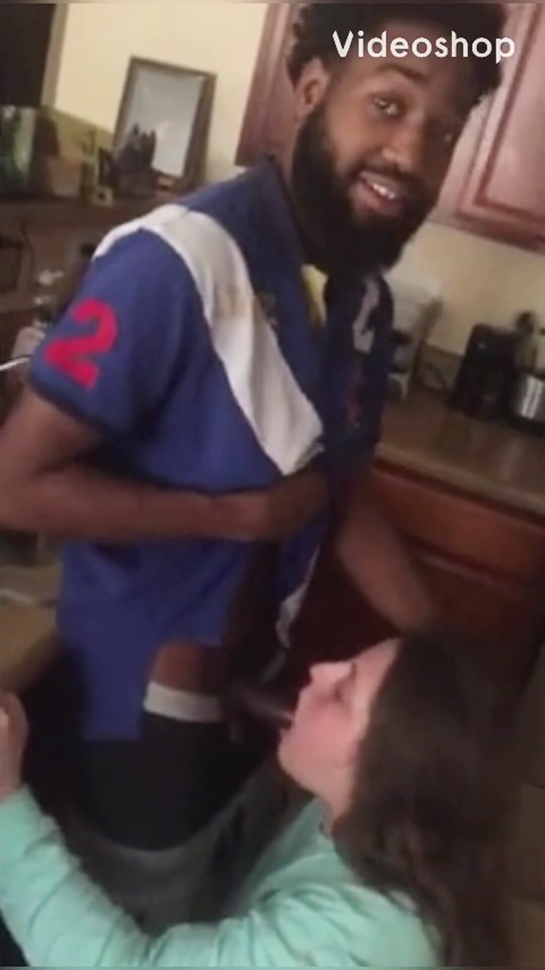 His girl giving his black friend brain