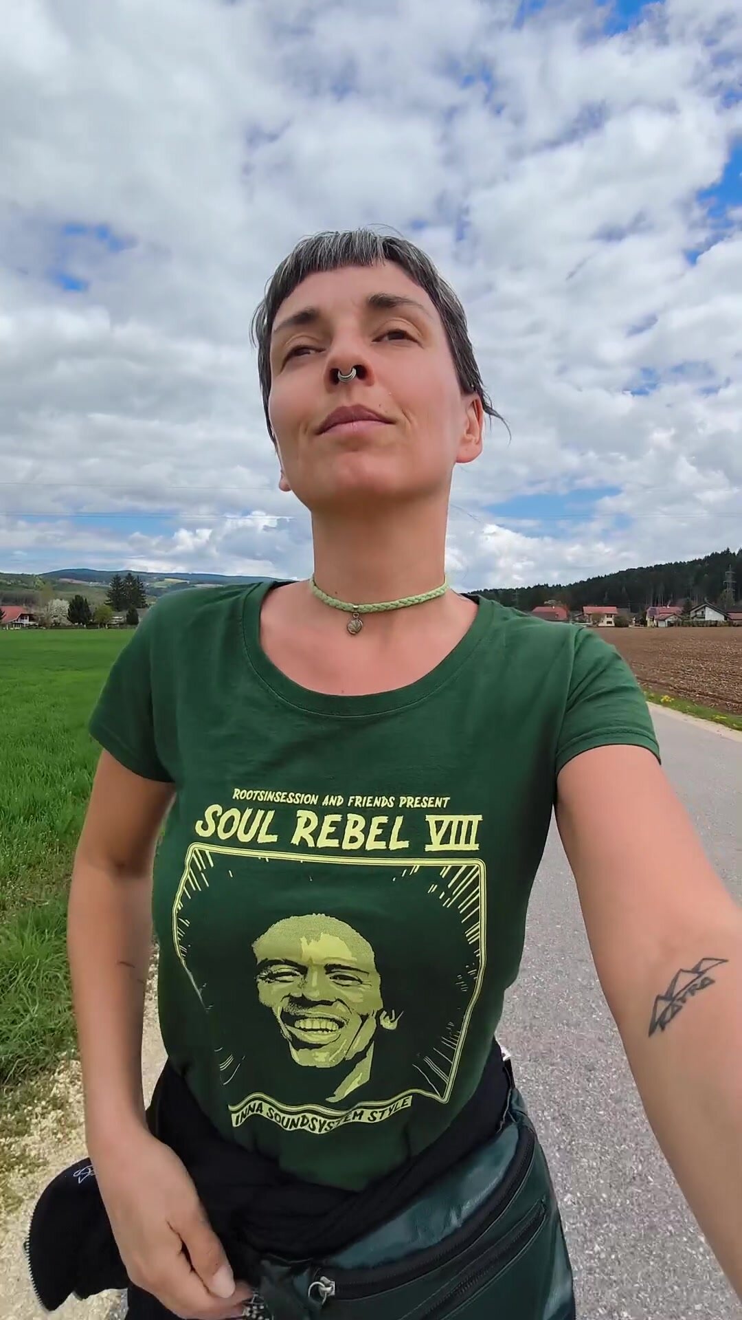 Roller skating between two villages