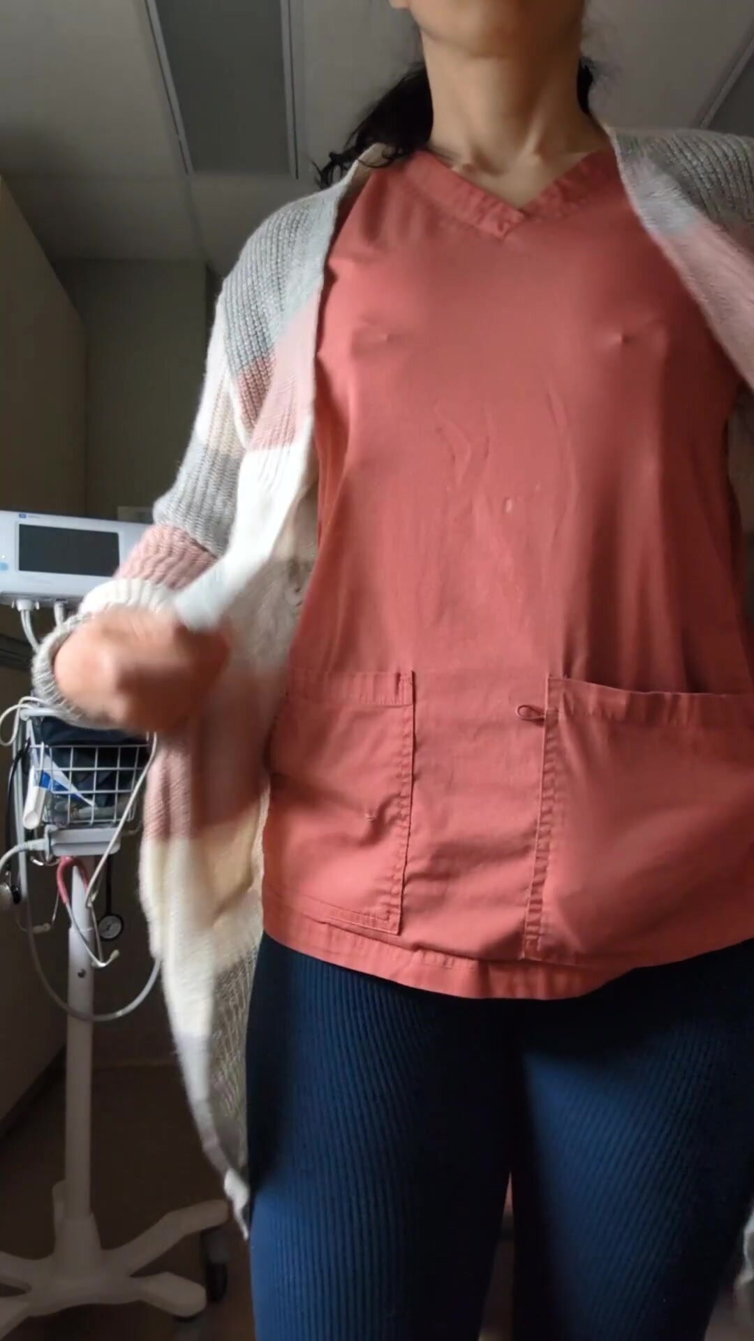 Heavyduty nipple clamps under my nursing outfit