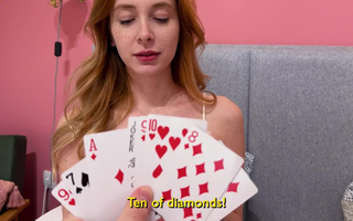 I Played a Card Trick On My Cute Slim Redhead Step-sis To Entice Her Into Sex