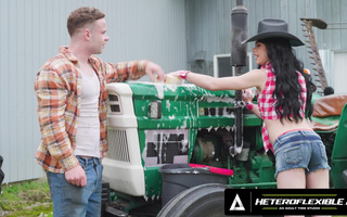 Farmer Tgirl craves for big hunk outdoors
