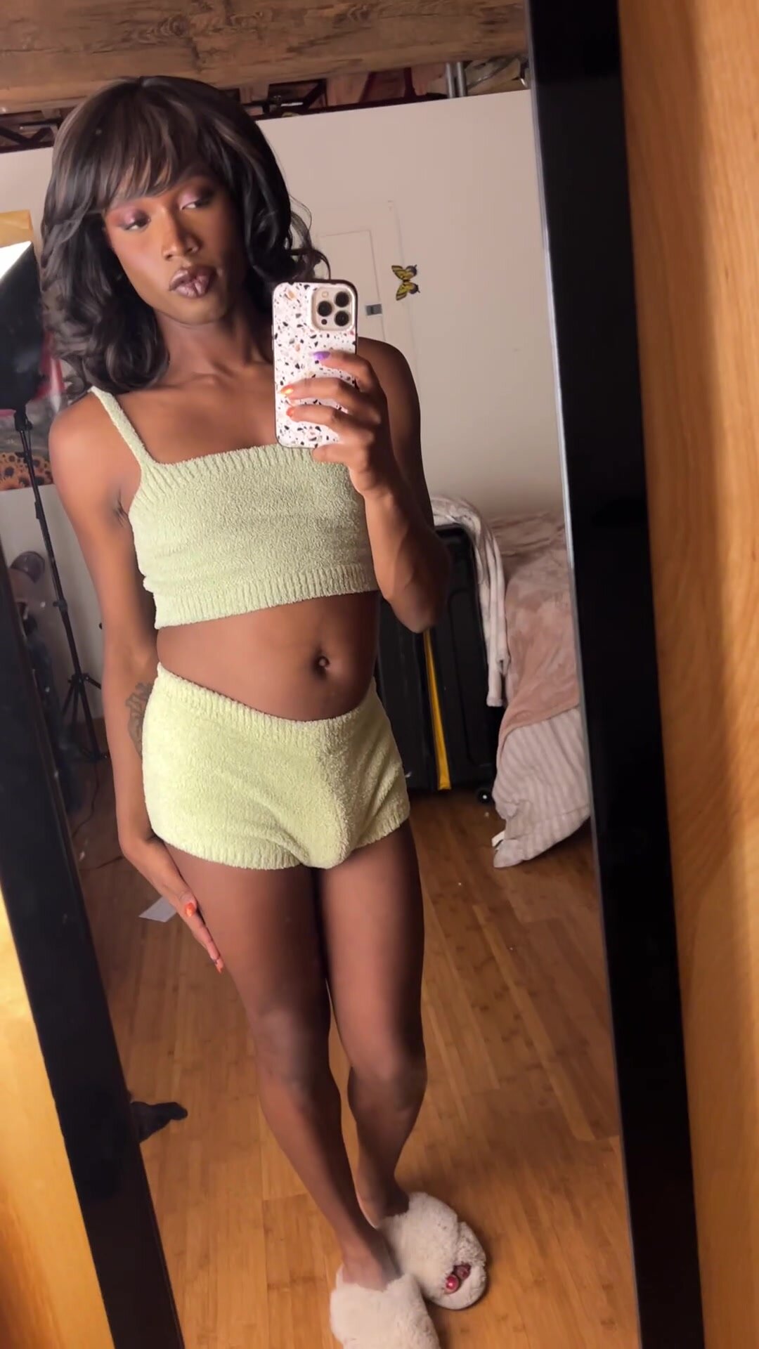 Cute Ebony and her big surprise