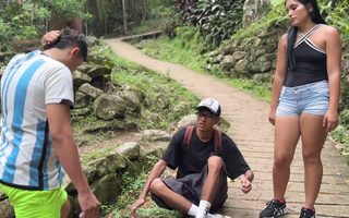 Appreciating the scenery, the gal is taken by a stranger to have some sexy fun