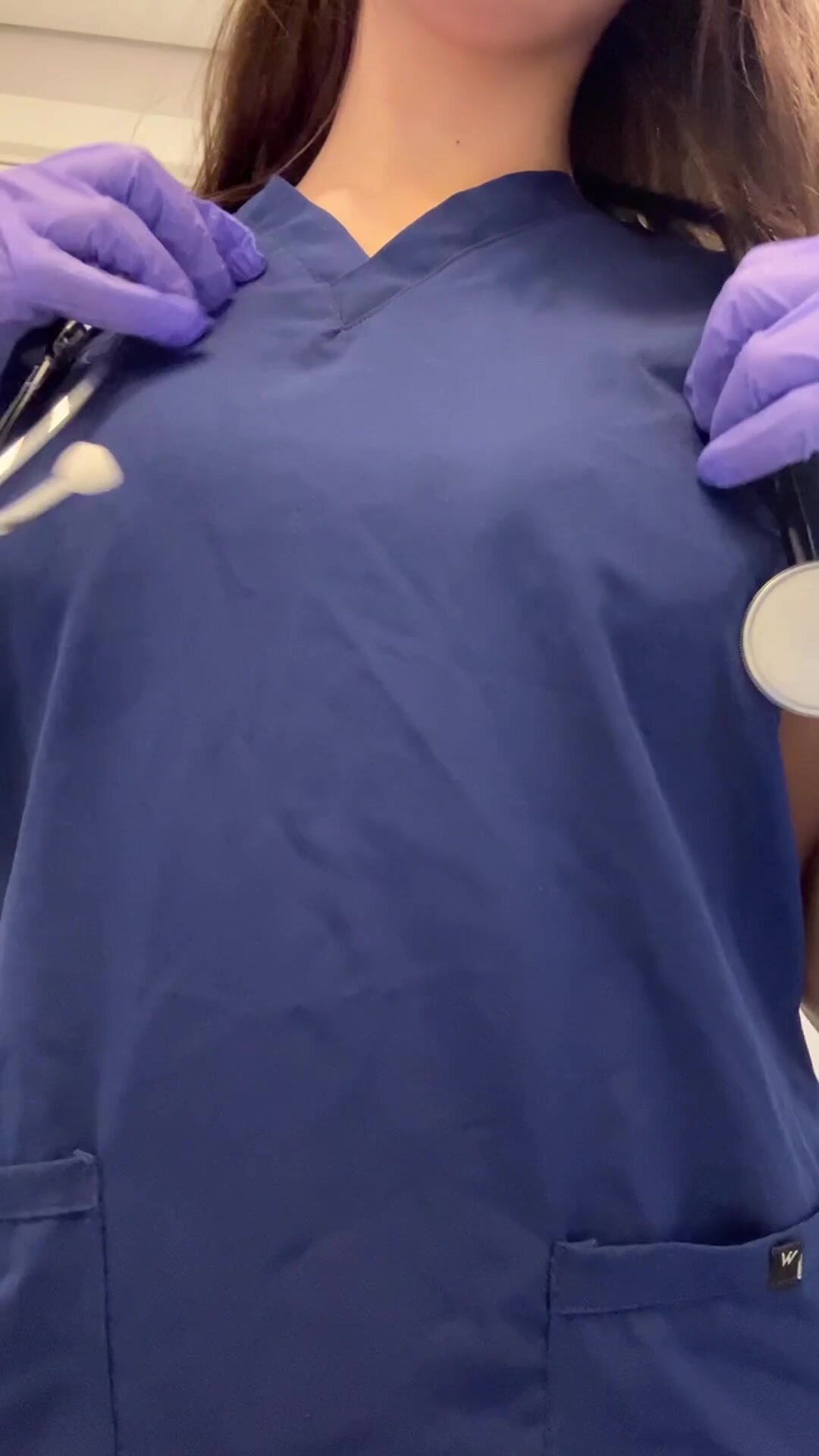 what's your first word on huge boobs nurse ?