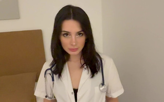 Slutty hot Latina nurse POV fuck with huge facial