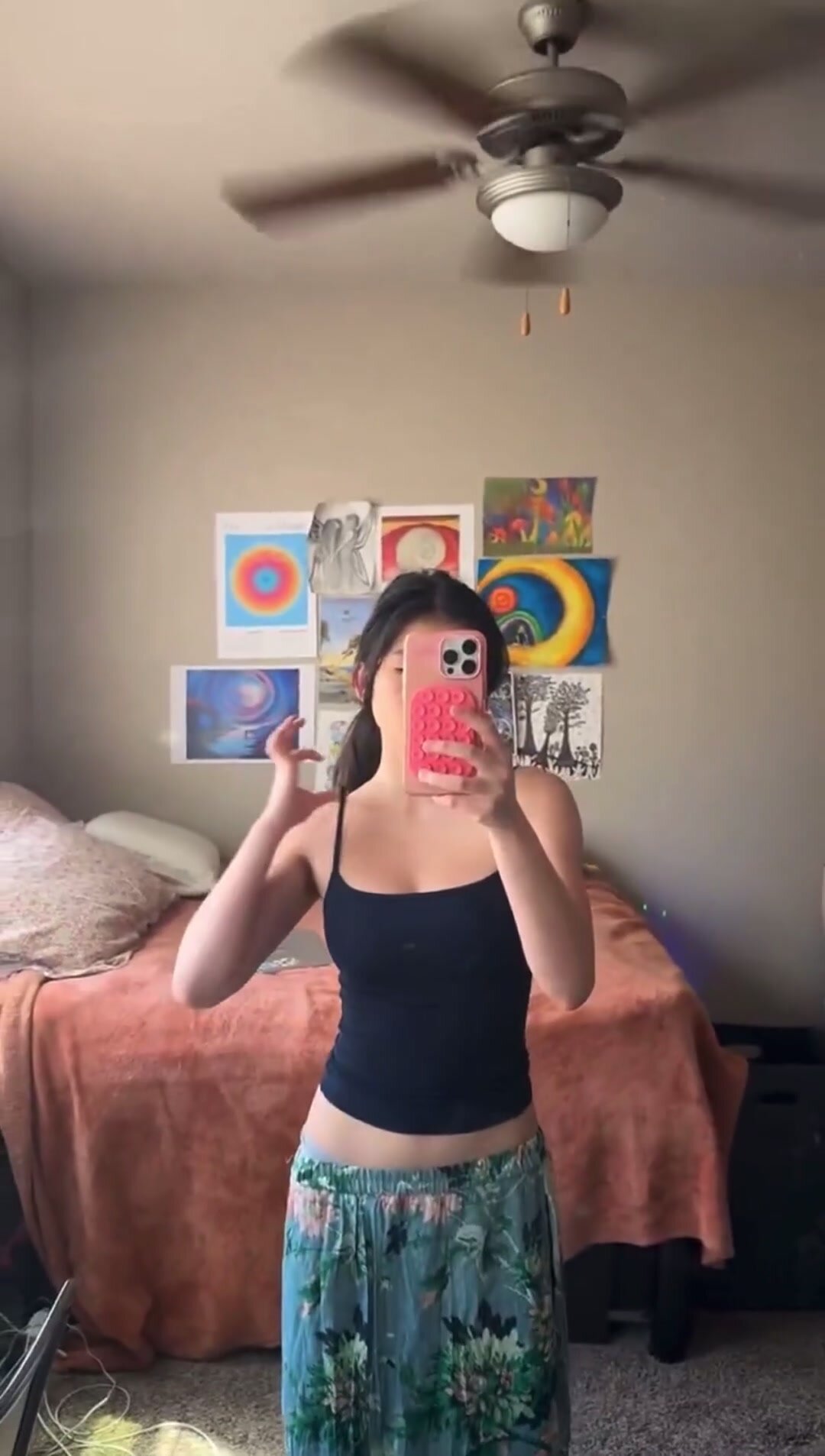 Asian girl revealing her big natural tits