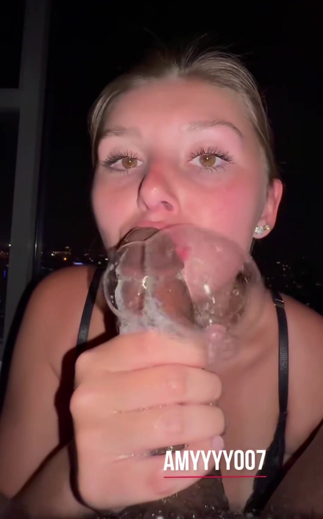 His dick looks good covered in my spit