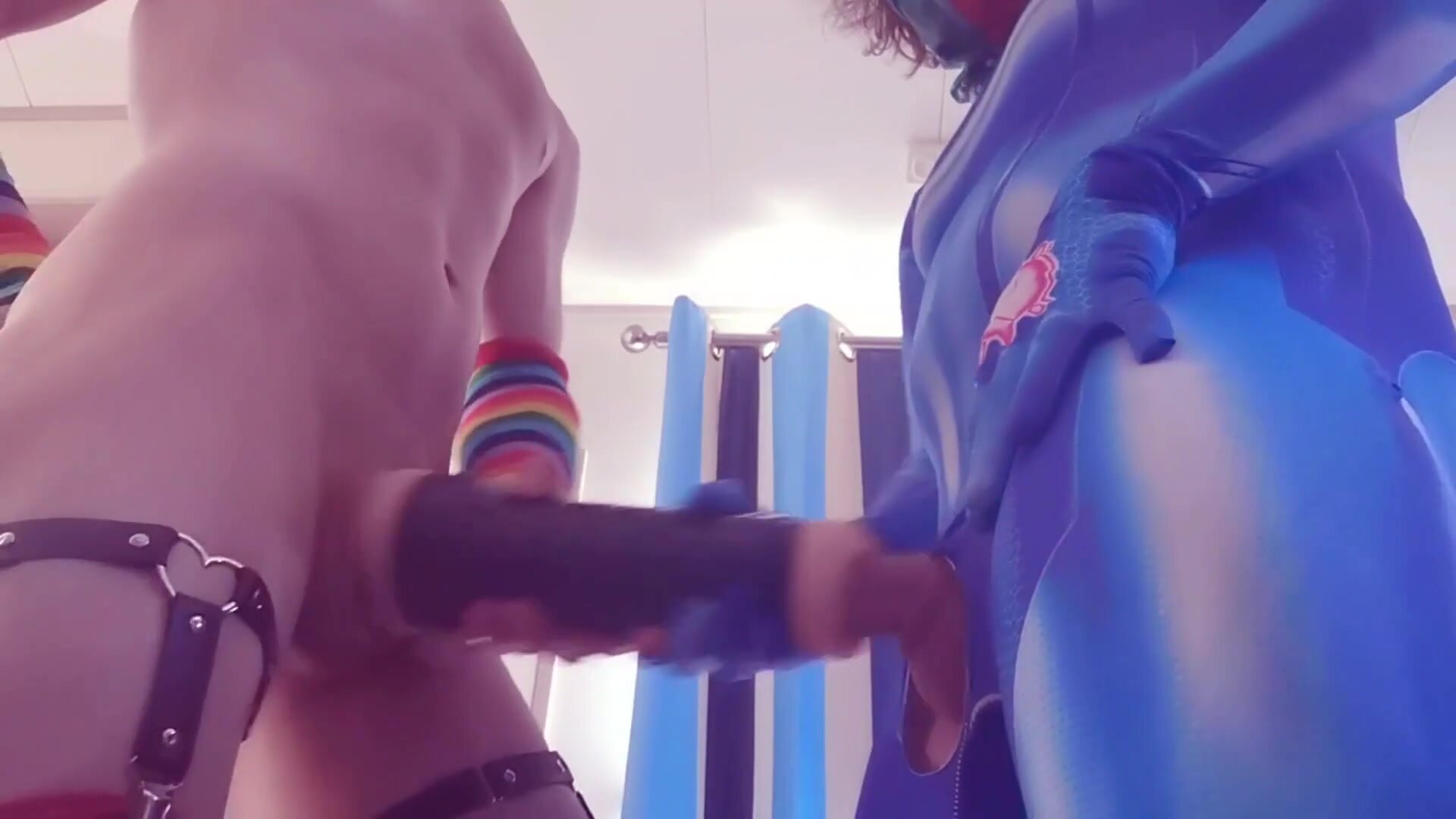 ever wanted to be spitroasted like this by two horny femboys?