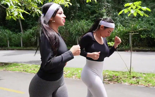 Latina Cutie Gets Intense Outdoor Training From Her Coach