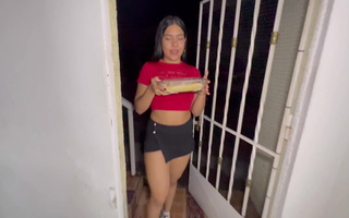 Horny Latina Neighbor Welcomes You with a Kitchen Surprise