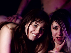 Threesome fuck with cute PAWG babes