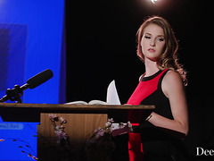 Blonde rides his penis with much penis and touches it all the time