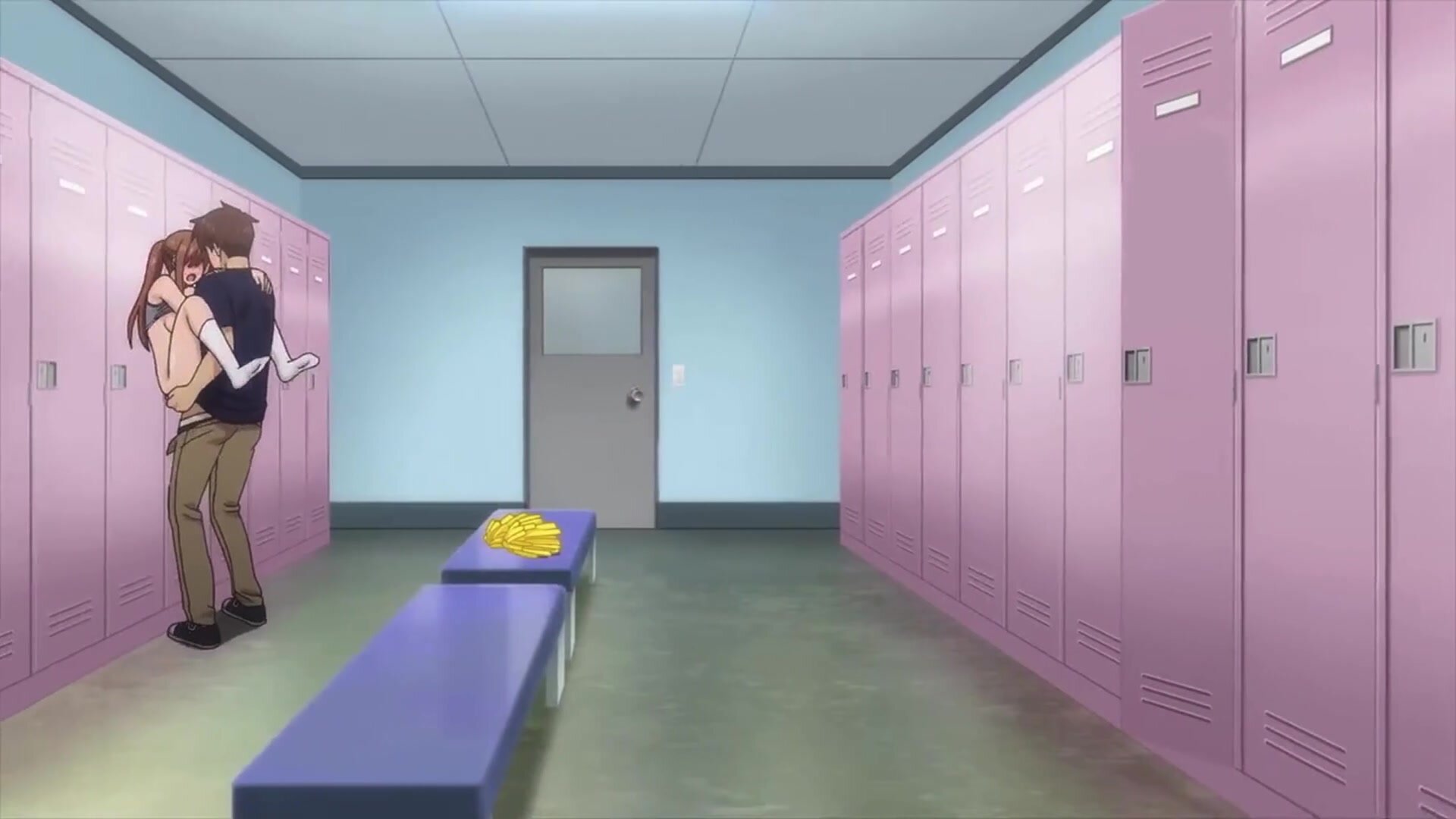 Anime Hentai Locker room sex.
