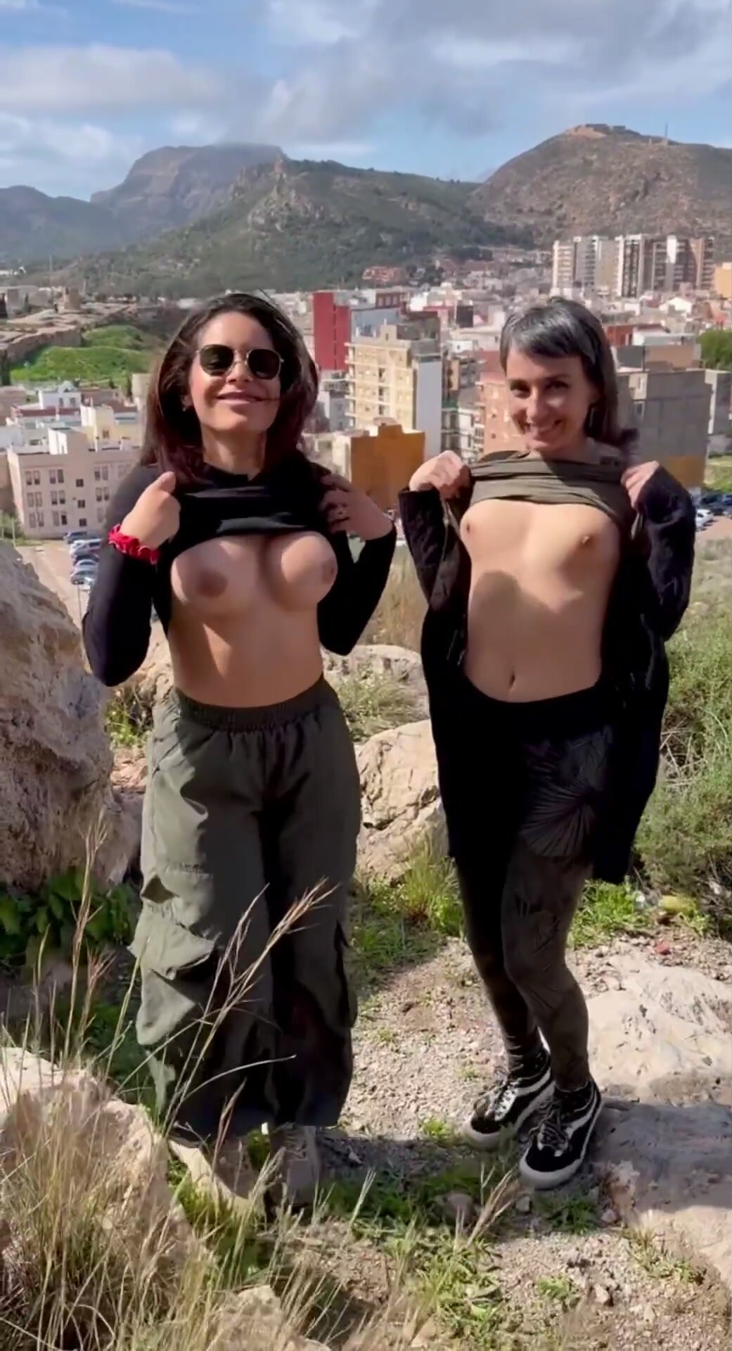 Flashing with my friend Leyla