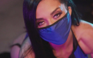 Sexy Latina MILF in Kitana cosplay got fucked by a muscular guy