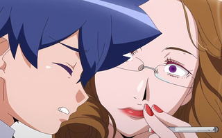 Lucky cock fucks two older classmates with big boobs - Hentai