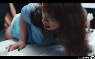 Brunette with a huge cock penetrates hot redhead nurse. Josephine Jackson x Sata Jones