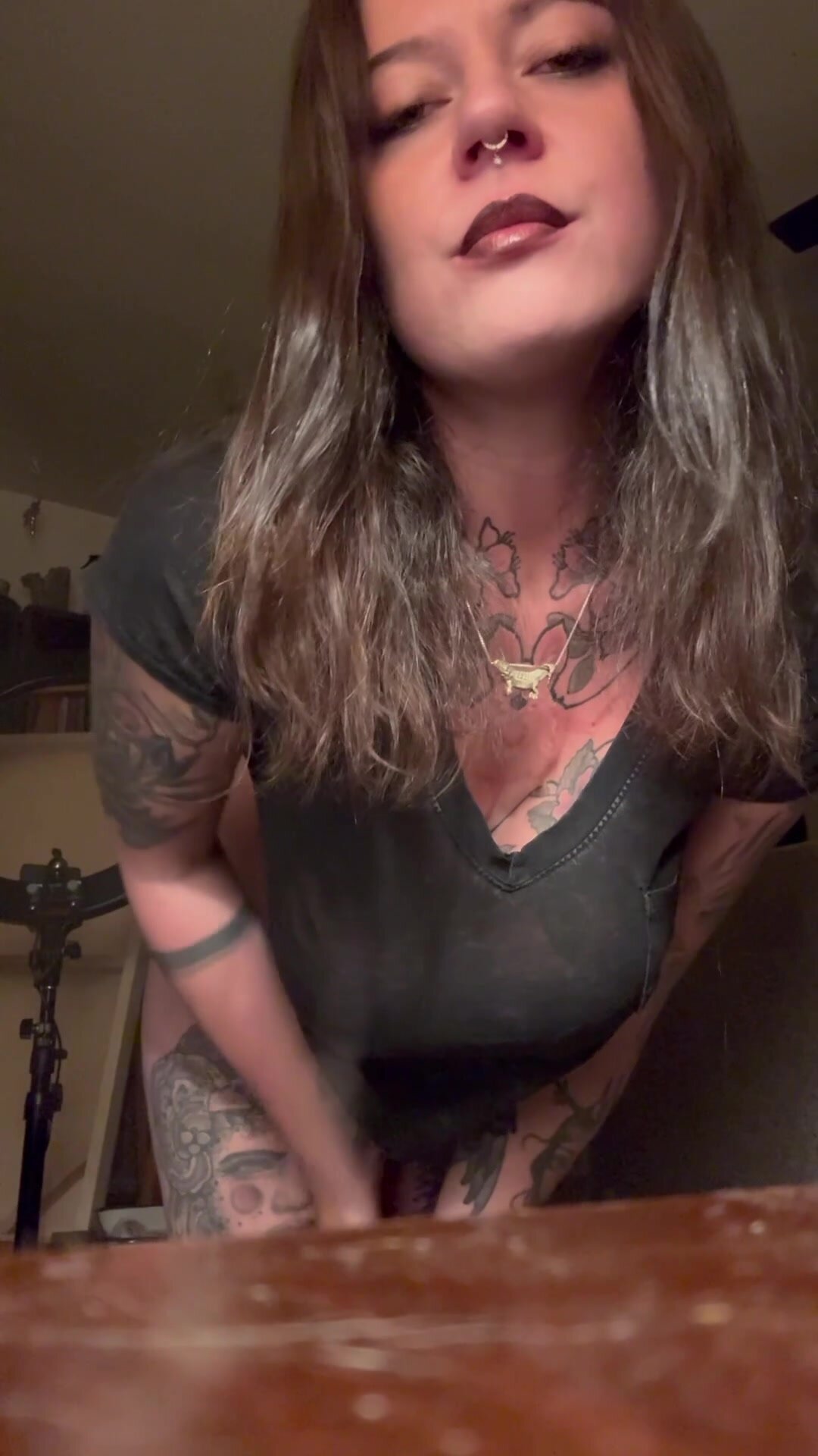 Stacked up right from the front to the back