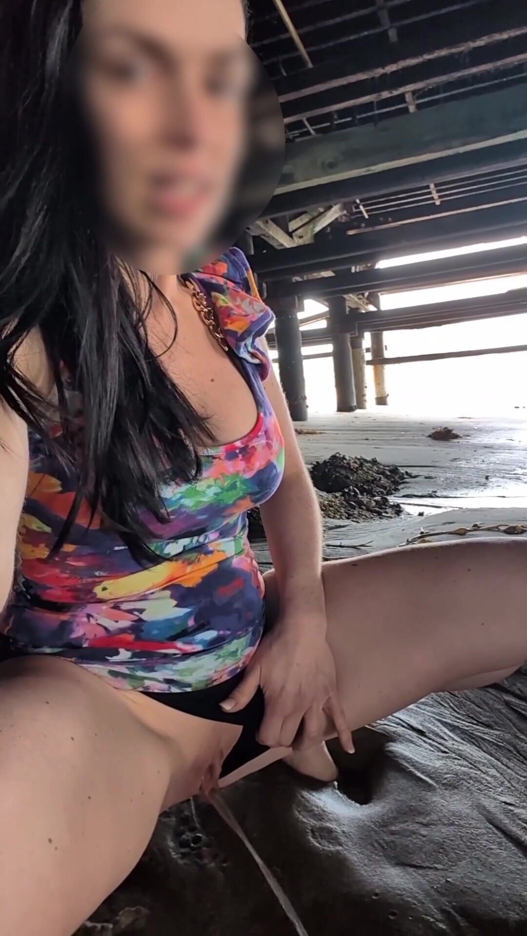 I'm done peeing under the pier, now time to swim