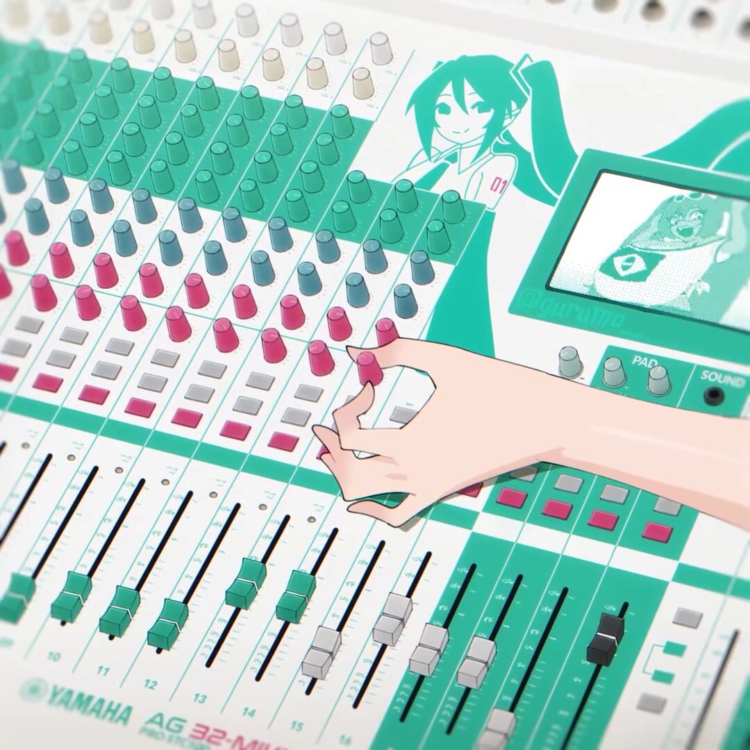 Miku checking the sound equipment Gurumo_