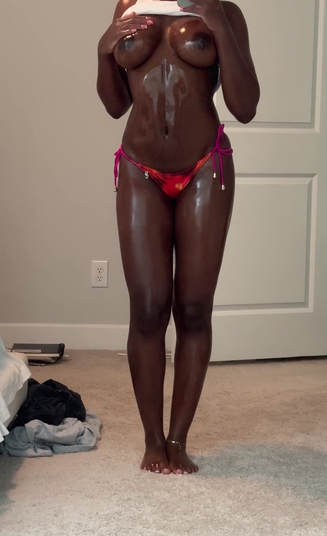 Oil looks best on dark skin