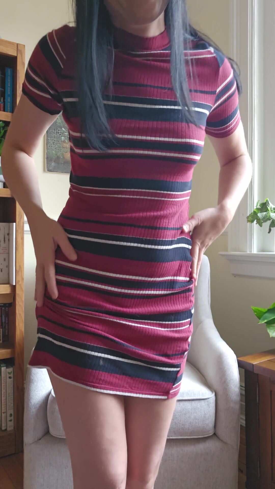 The tightest dress I own with nothing underneath