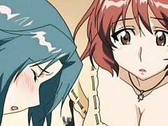 Big-Breasted, Blue-Haired Beauty Covered in Cum and Using a Remote-Controlled Toy in Filthy Hentai
