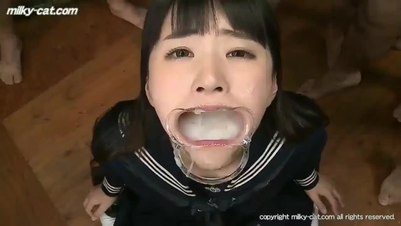 Mouth full of cum