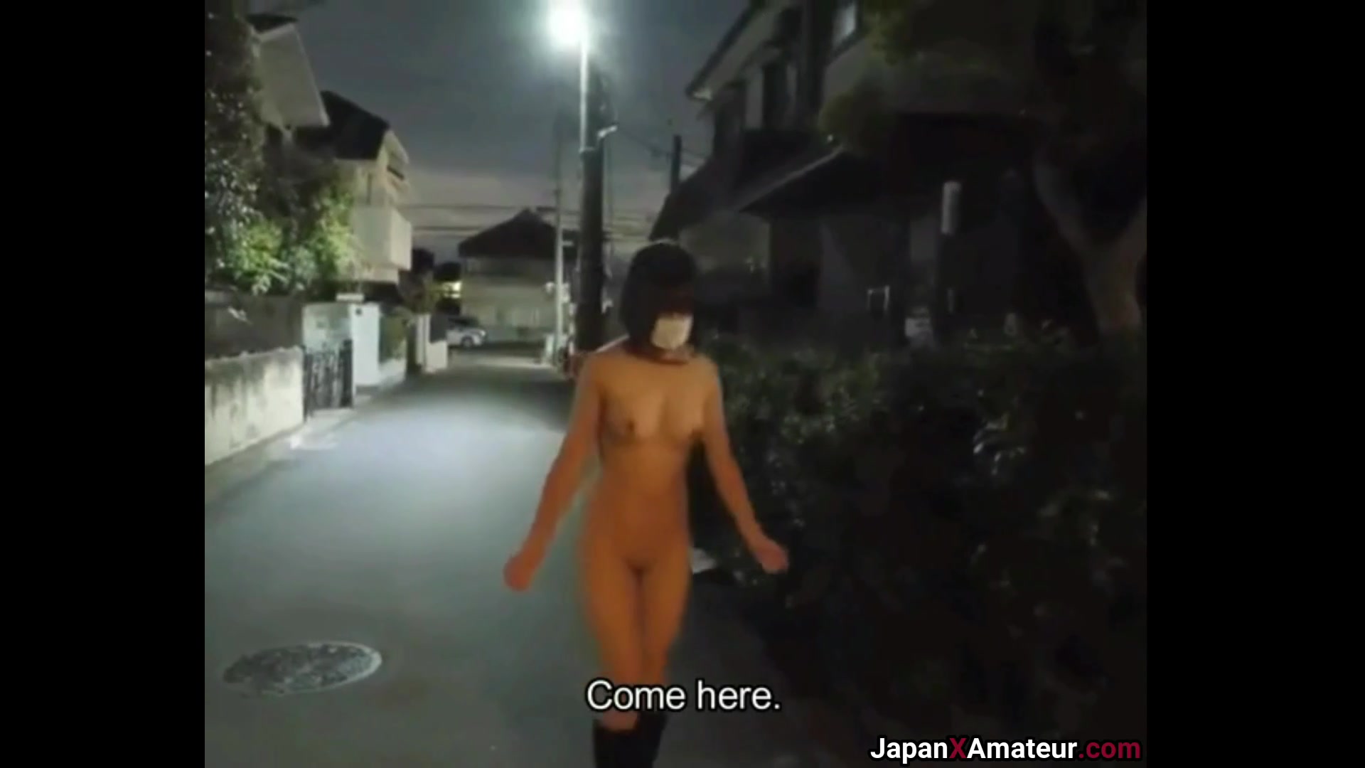 Amateur Japanese Girl Walking Around Naked Outdoors Before Getting Fucked