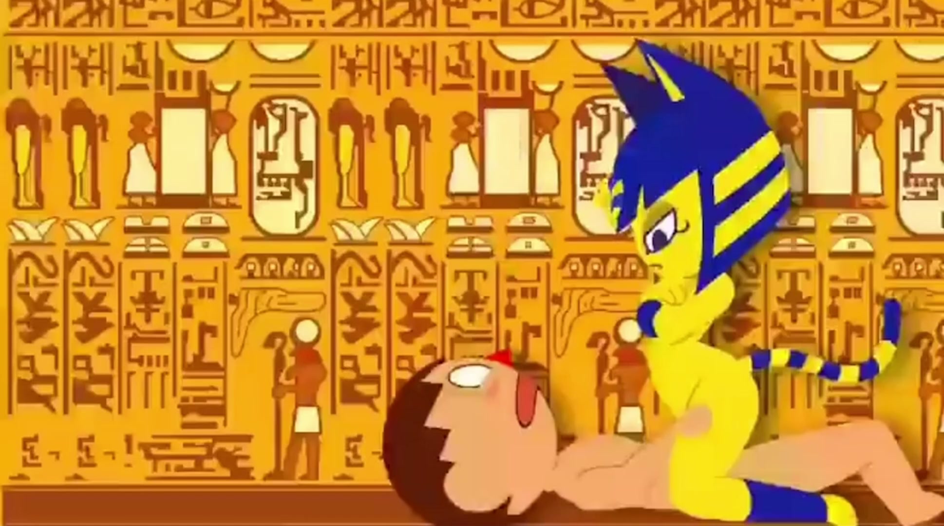 Ankha @Z0NE on twitter is the creator Animal Crossing