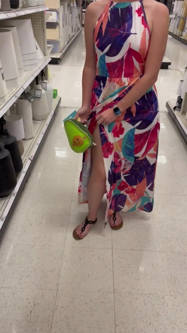 Almost got caught flashing my pussy at Target!