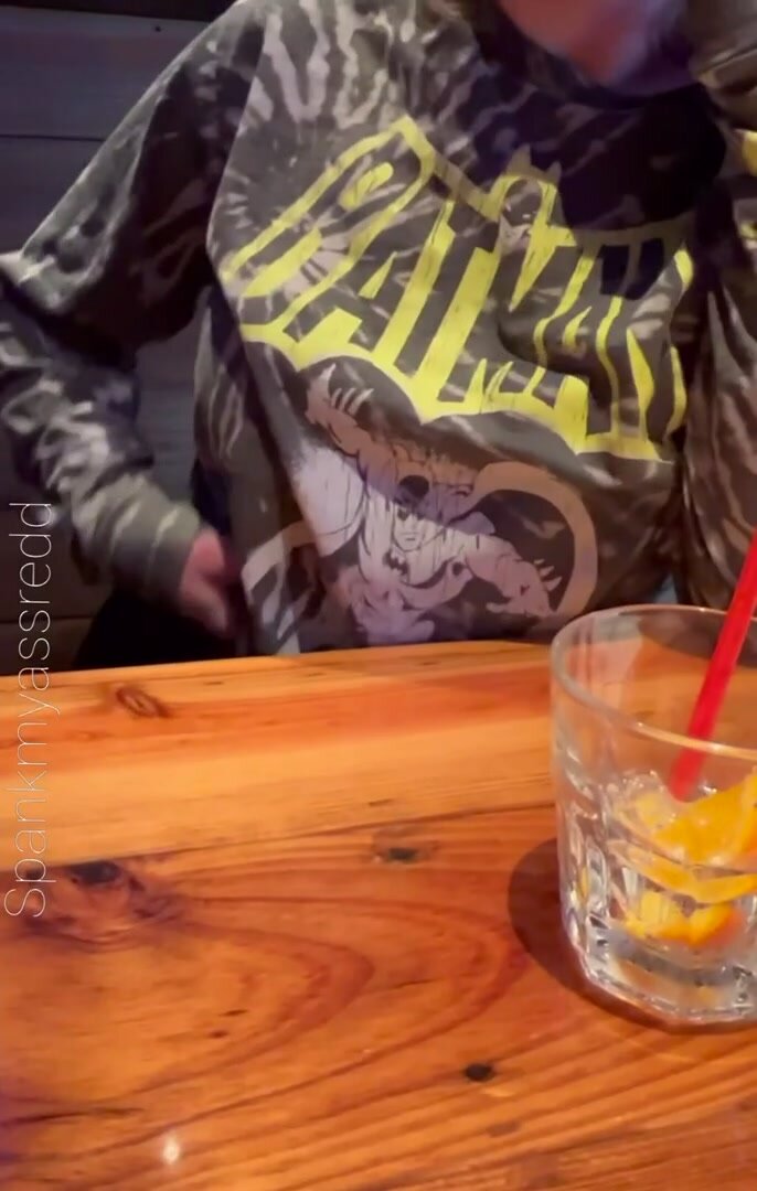 Being naughty in the restaurant after some drinks