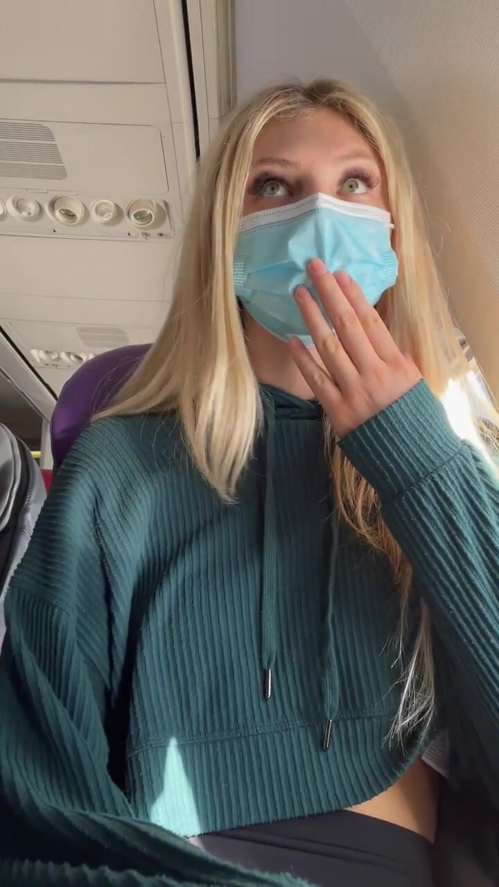 Being 19 means getting your tits out anywhere…. Even 30,000ft in the sky