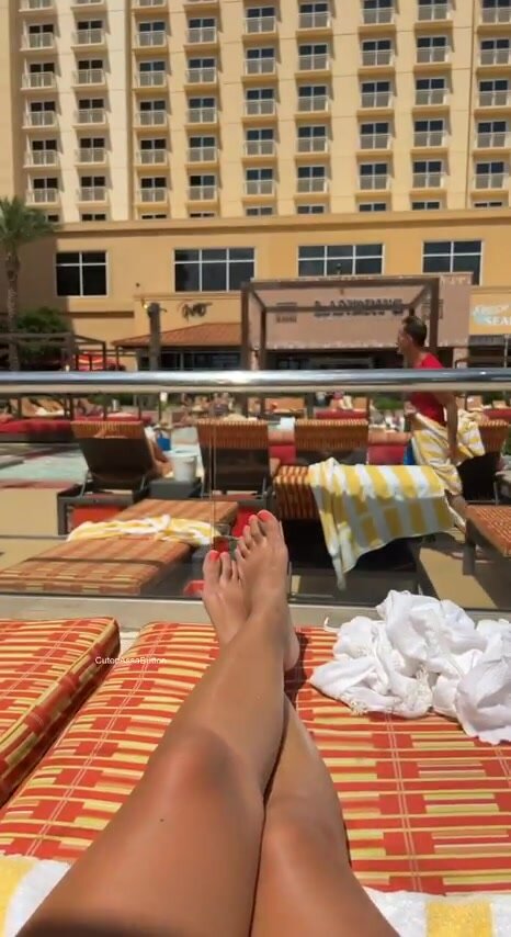 Being sneaky by the pool