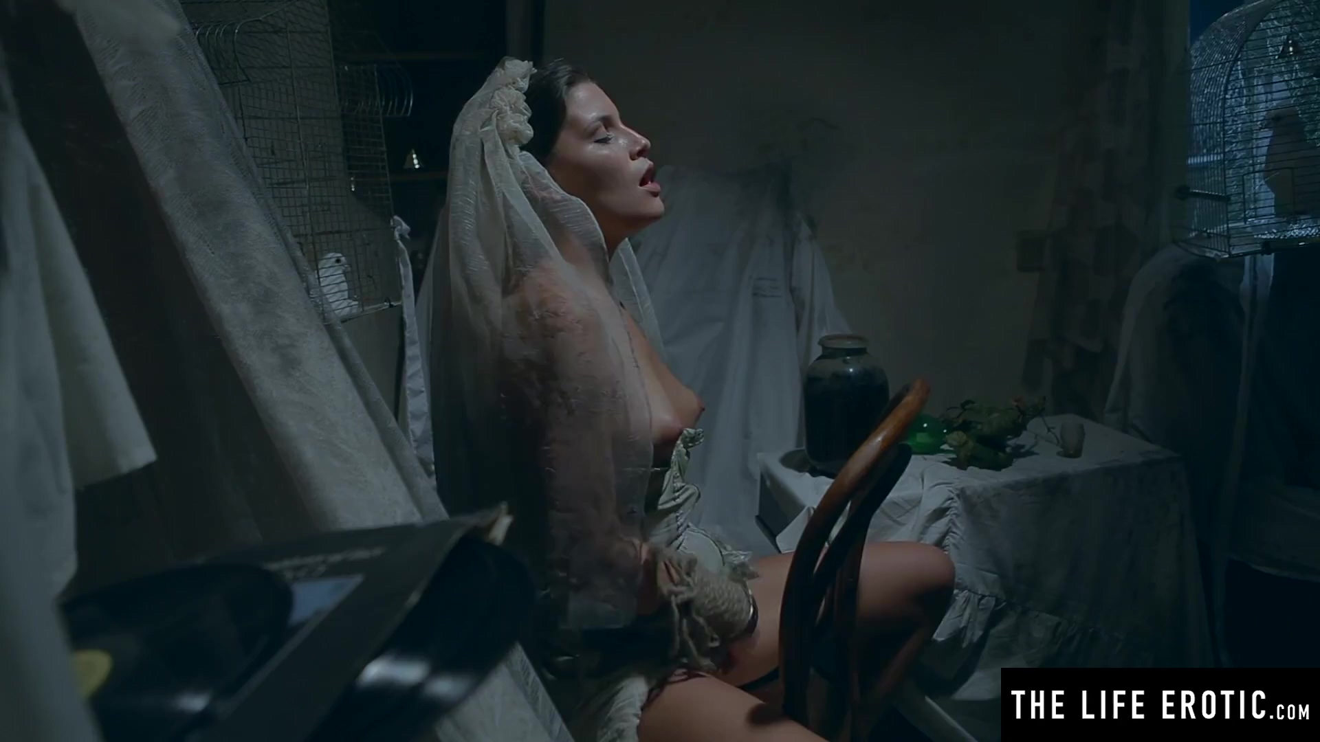 Tubemovies7 - Cinematic horror porn with a ghost bride masturbating