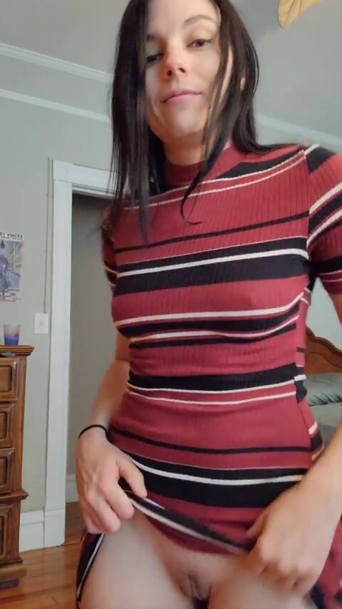 This dress is too tight for me to wear anything underneath