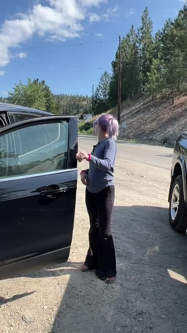 Changing into fresh clothes after my sweaty hike