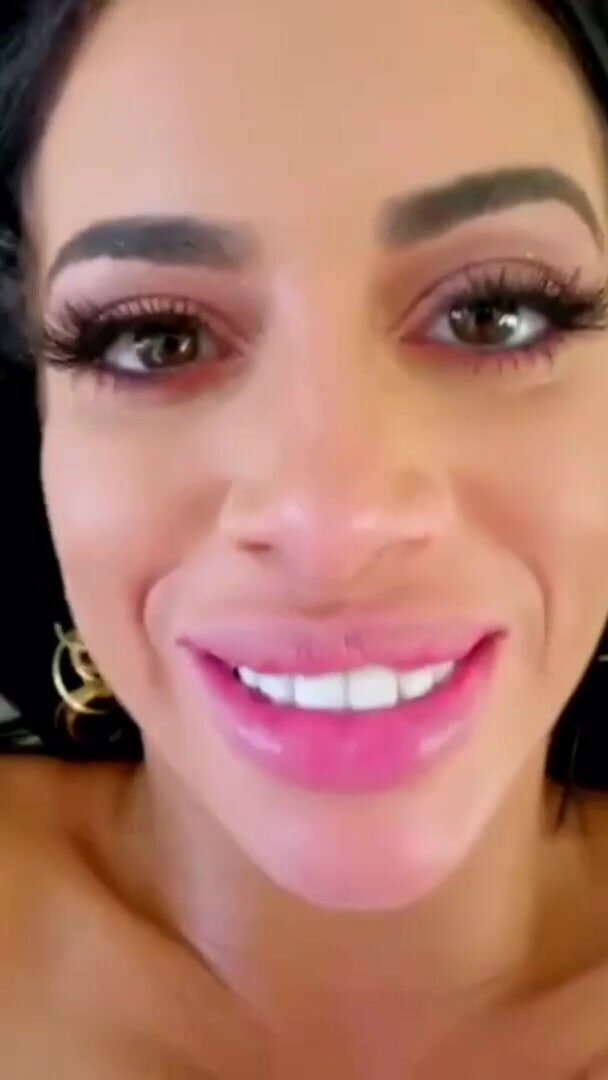 She loves having cum dumped all over her pretty face